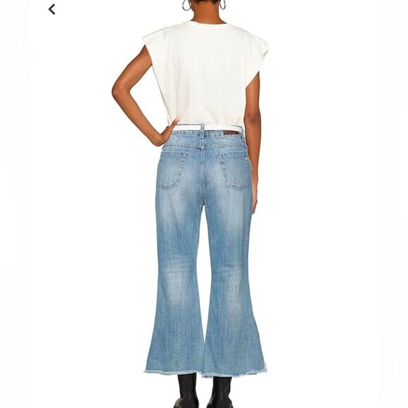 Motel. Denim Jeans with white belt - Picture 2 of 7